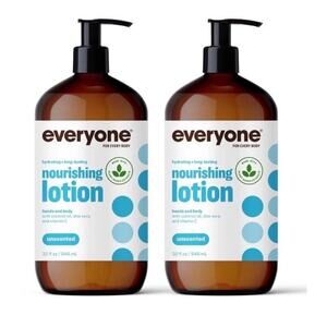 Lot 2 Everyone Nourishing Hand and Body Lotion 32 Oz Each Unscented New